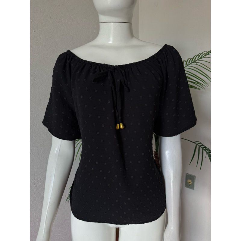 Blusa Feminina Lisa ombro a ombro Crepe cigana ciganinha em Oferta na Shopee