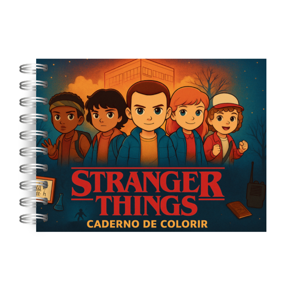 STRANGER THINGS LIVRO DE COLORIR 180G