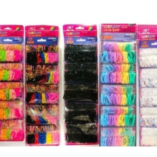 KIT 3～5～8 CAIXAS Elásticos de Silicone Para Cabelo