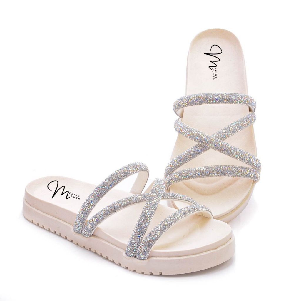 PAPETE SANDALIA BIRKEN OFF CRISTAL STRASS 33 AO 41ANATOMIC