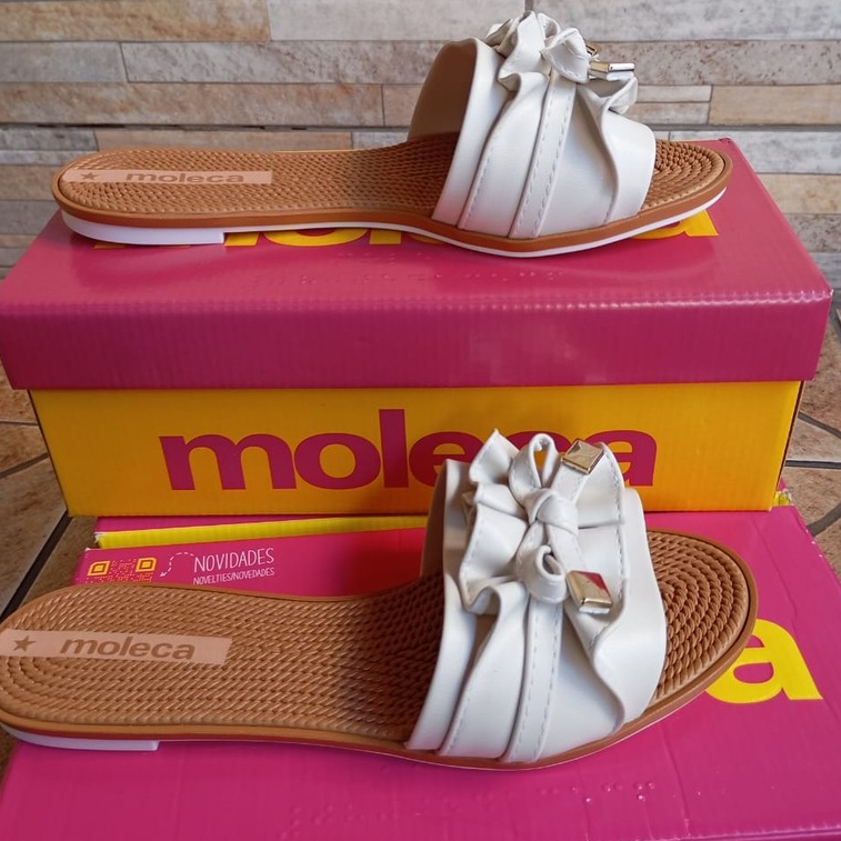 Rasteirinha Moleca Feminino Napa Turim   Branco off / Preta / Bege-Nude / Amarela Manteiga  5297446