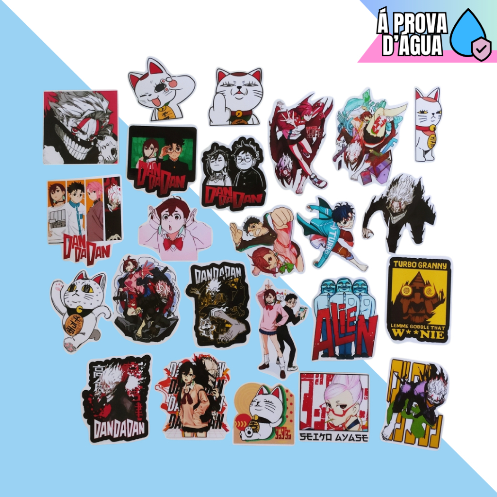 Adesivos Dandadan Anime Pack de Figurinhas Sticker Okarun Ayase Aira Acrobata Velha Turbo