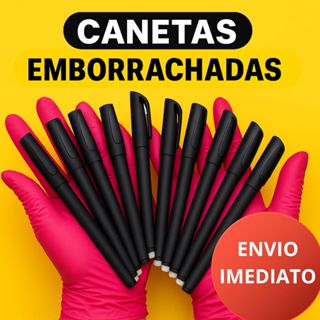 Kit 12 Caneta Em Gel Antiderrapante 0,5mm - Cor Preta em Oferta na Shopee