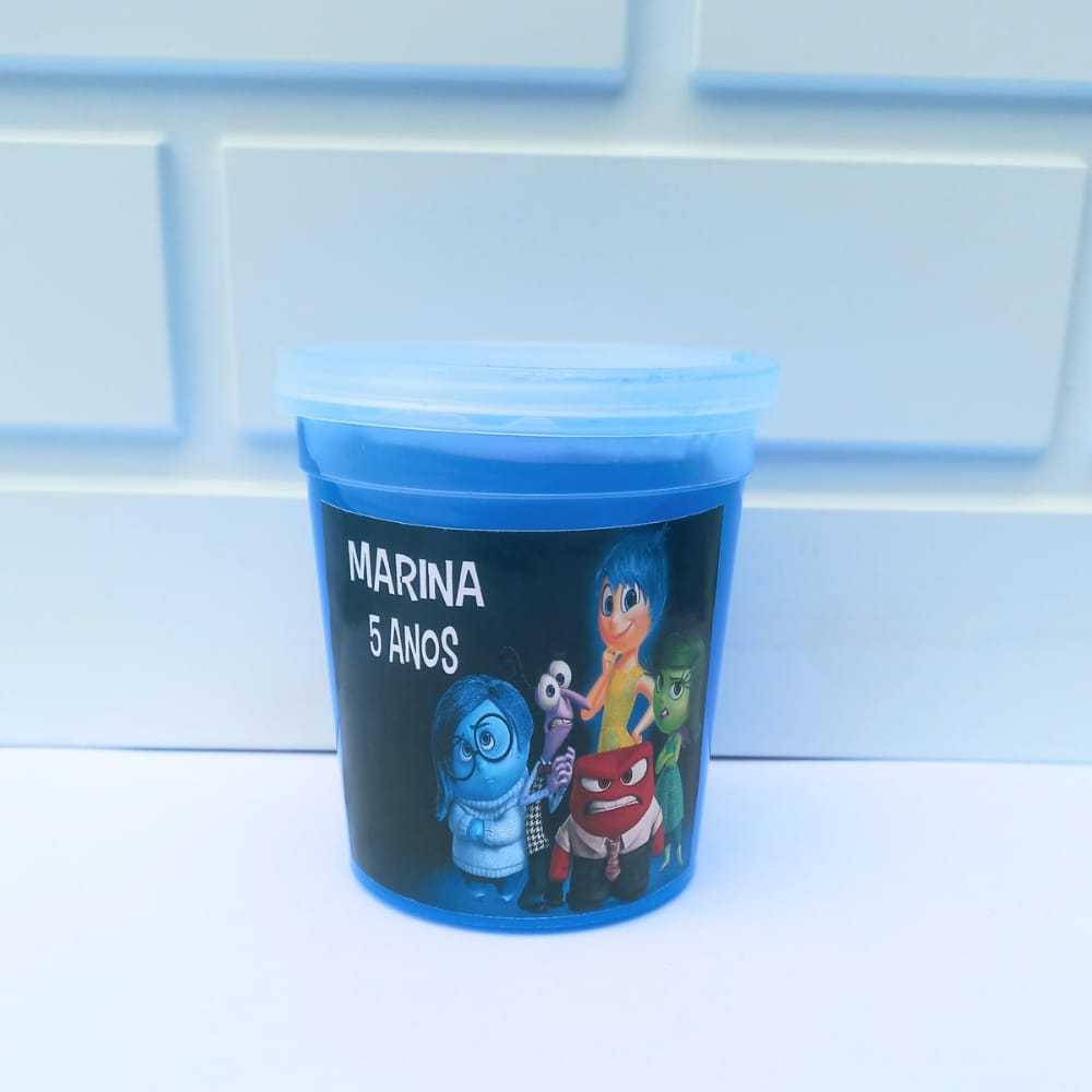 10 Slime Personalizada para Lembrancinha de Aniversário Infantil Divertidamente (JÁ VAI EMBALADO)