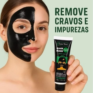 Mascara Facial Black Mask Matta Verde Flash Shin Care Removedor de Cravos e Impurezas