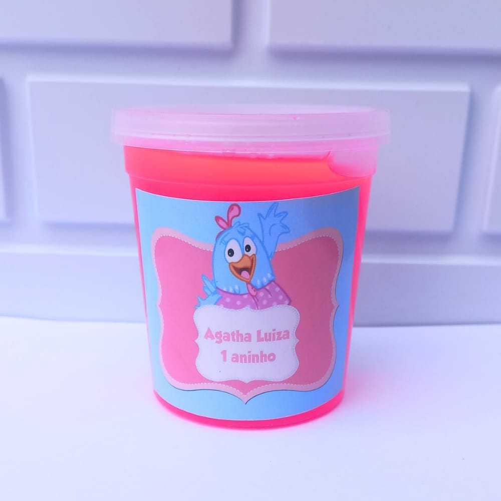10 Slime Personalizada para Lembrancinha de Aniversário Infantil Galinha Pintadinha Candy (JÁ VAI EMBALADO)
