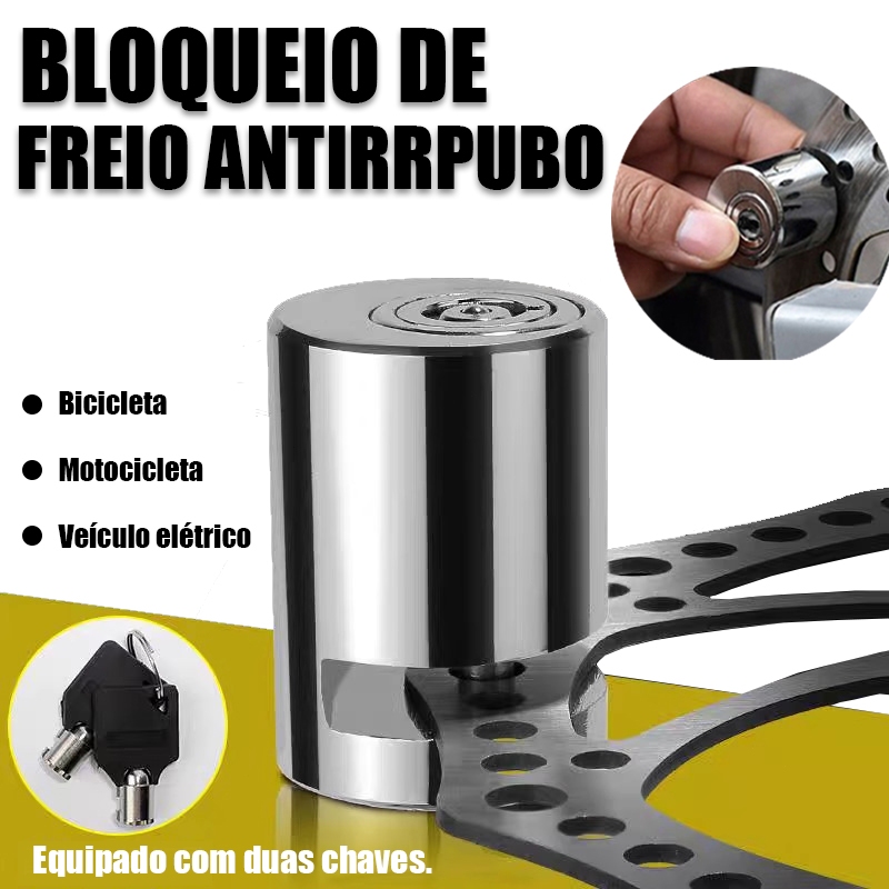 Cadeado de Disco Universal  Trava Antifurto para Moto e Bicicleta