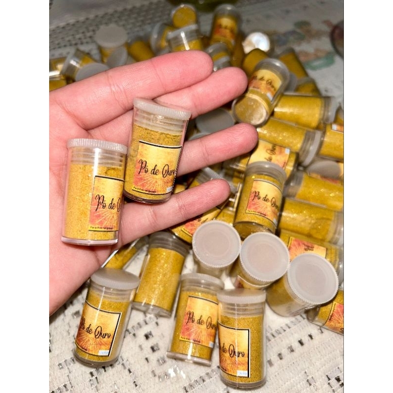 Pó de Ouro Consagrado Umbanda Candomblé Ritual Magia Prosperidade Feitiço Mironga - em Oferta na Shopee
