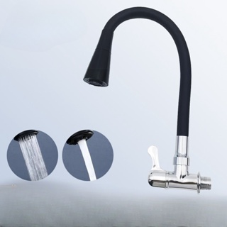 Torneira cozinha parede preta/Prateado flexível Duplo Jato Cone 1/4 de Volta em Oferta na Shopee