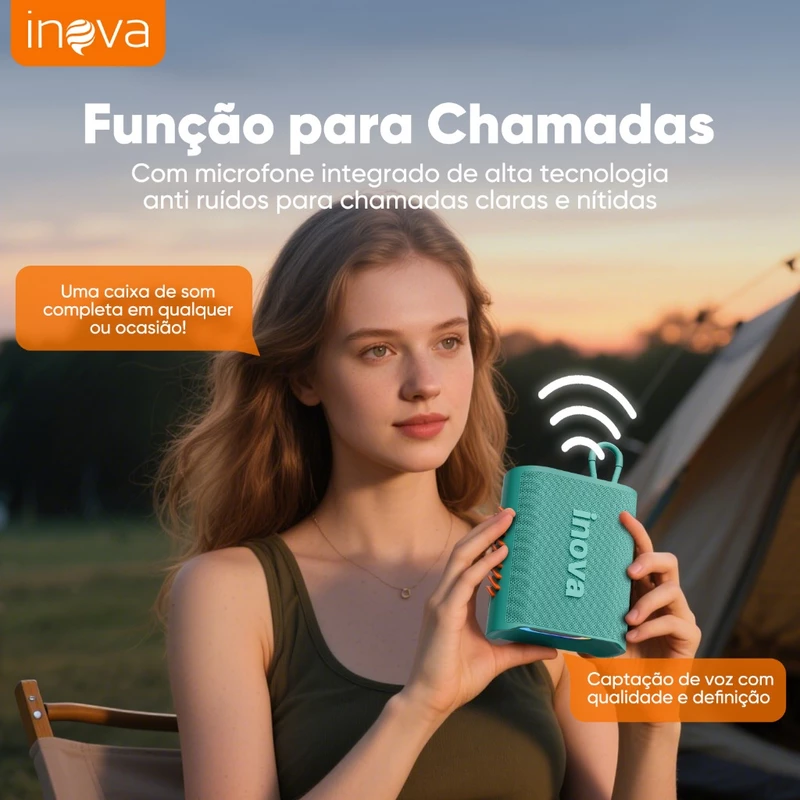 Caixa de Som Bluetooth Go 4 Pro da Inova Portátil à Prova D'Água — foto 6