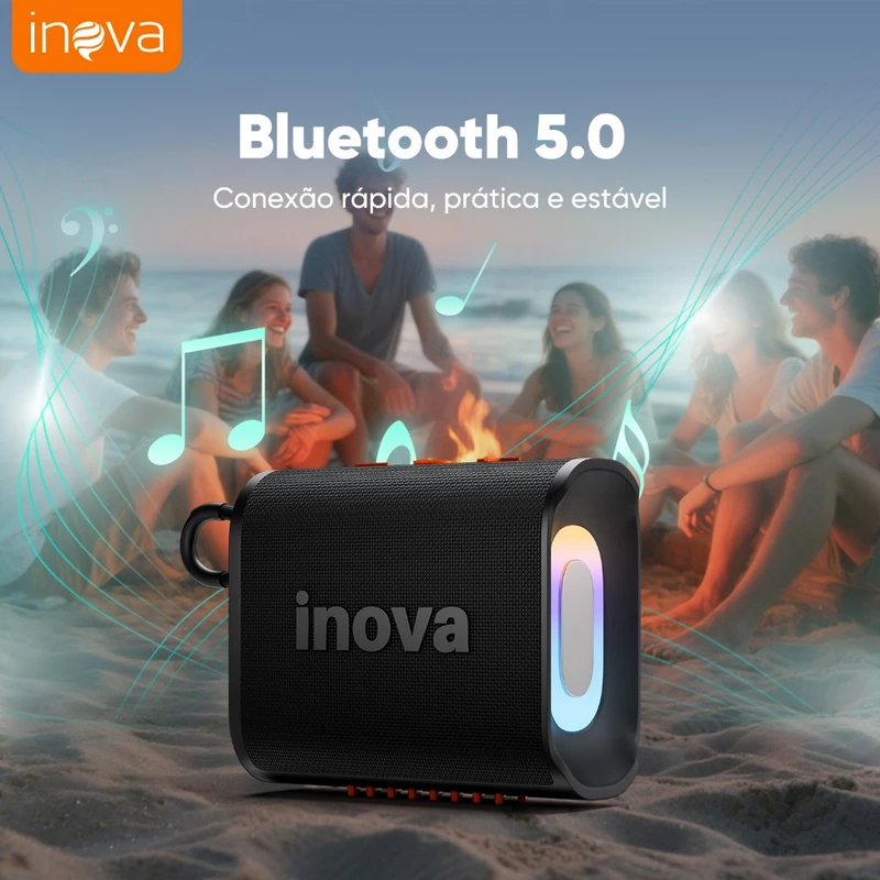 Caixa de Som Bluetooth Go 4 Pro da Inova Portátil à Prova D'Água — foto 7