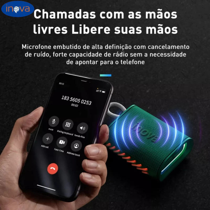 Caixa de Som Bluetooth Go 4 Pro da Inova Portátil à Prova D'Água — foto 4