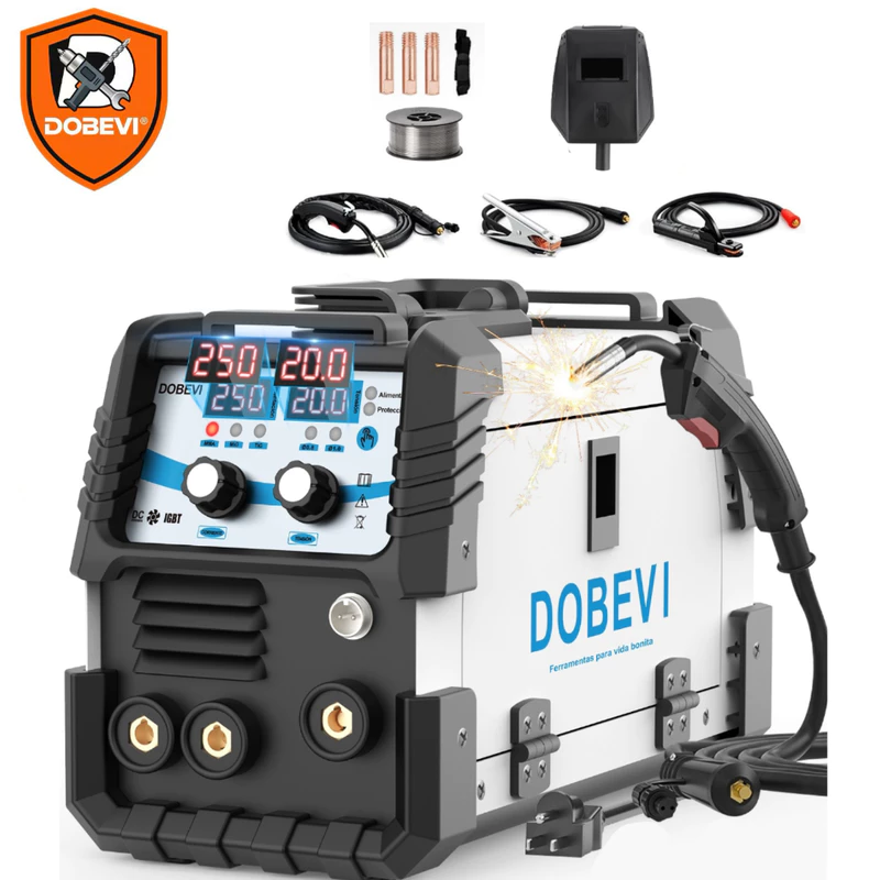 Soldadora Dobevi 3 em 1 MIG+TIG+MMA Sem Gás IGBT Bivolt 110/220V