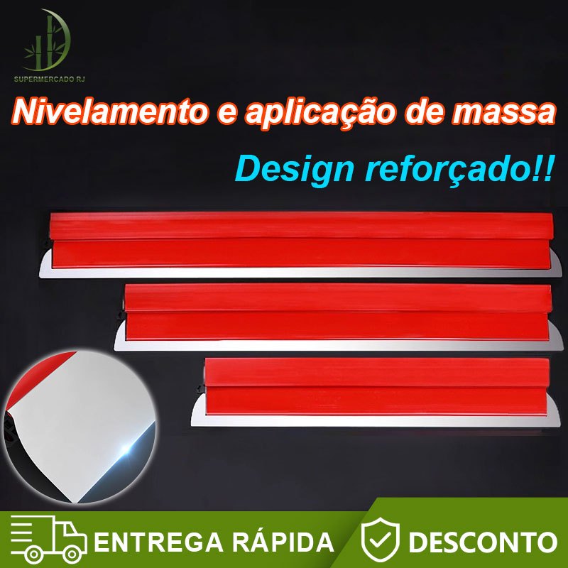 Desempenadeira 25cm 40cm 60cm Inox Massa Corrida Gesso Acabamento em Oferta na Shopee
