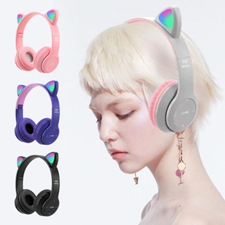 Fones De Ouvido Bluetooth Sem Fio Cat Ear Com Luz Colorida De Flash De Redução De Ruído LED-X2 em Oferta na Shopee