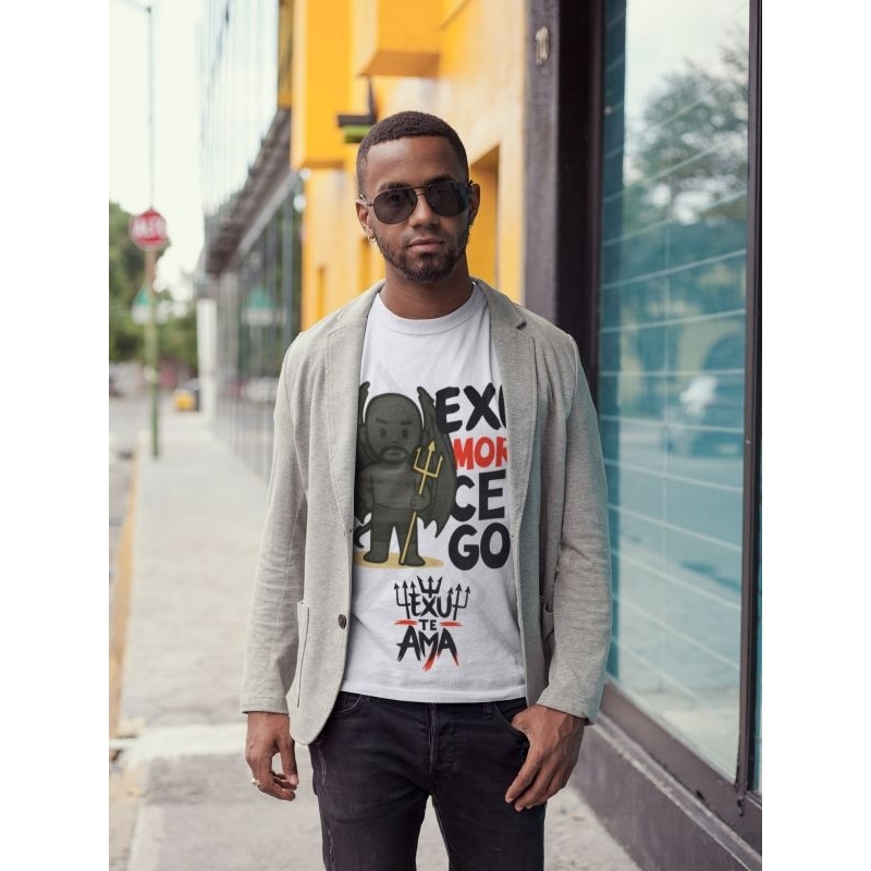 Camiseta Umbanda Exu Morcego Exu te Ama