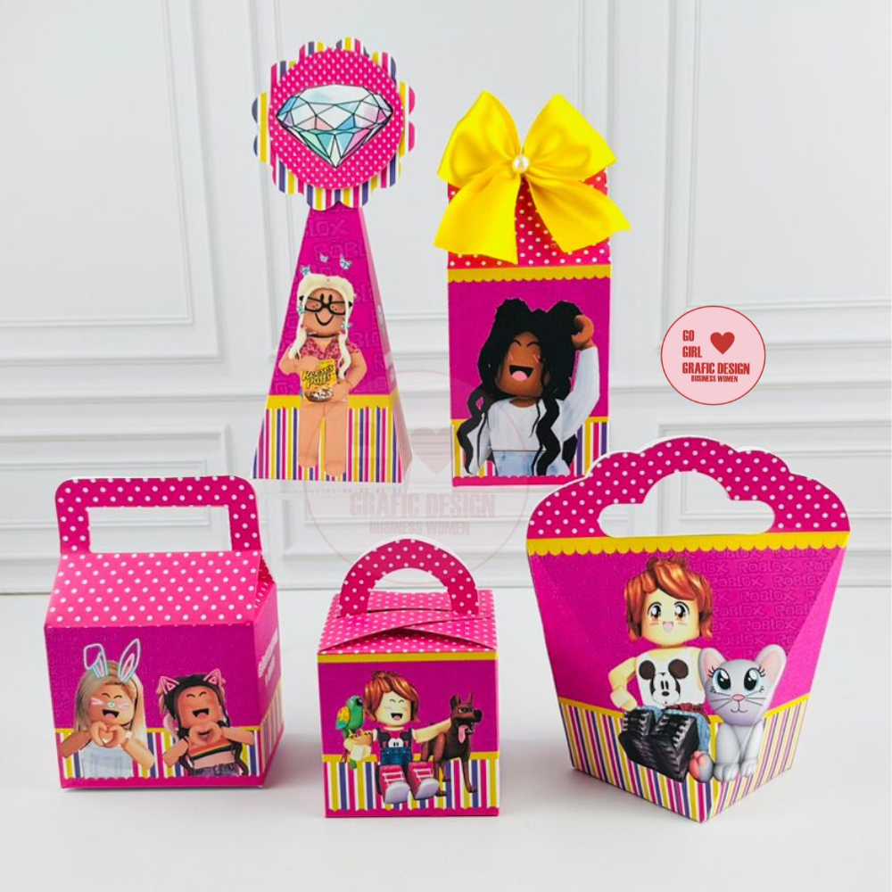 Kit festa Roblox Menina Lembrancinha Aniversário Infantil