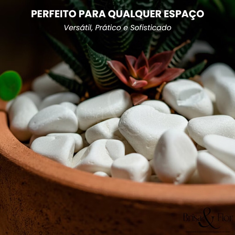 Pedra Branca para Jardim 4Kg Vasos Aquário decoração