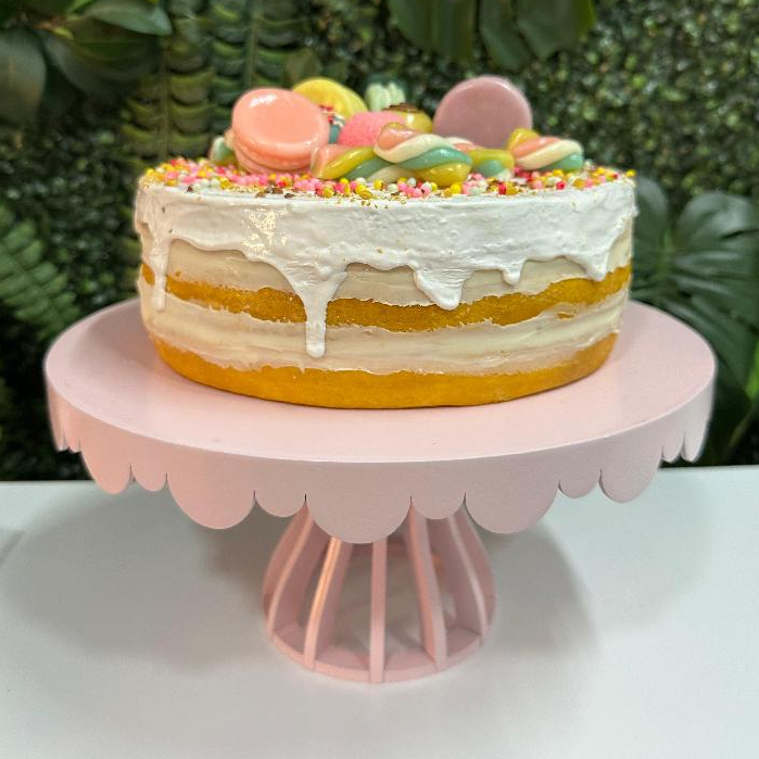 Boleira De Mesa Rosa Bebe Candy MDF Decoração de Festa em Oferta na Shopee