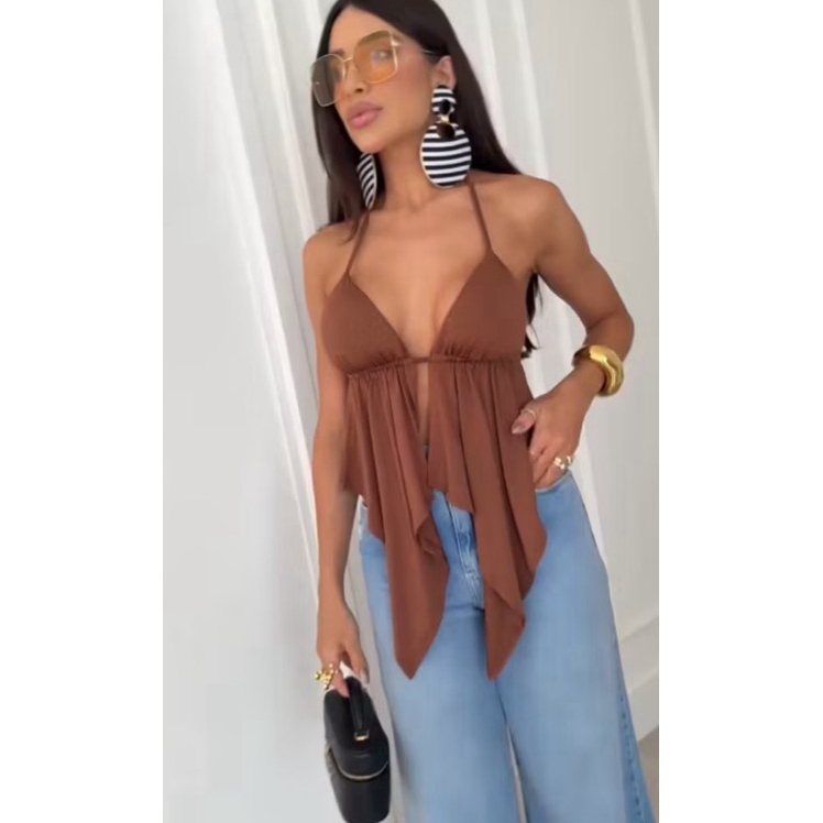 Cropped Gringa bem mevisto moda gringa blogueira