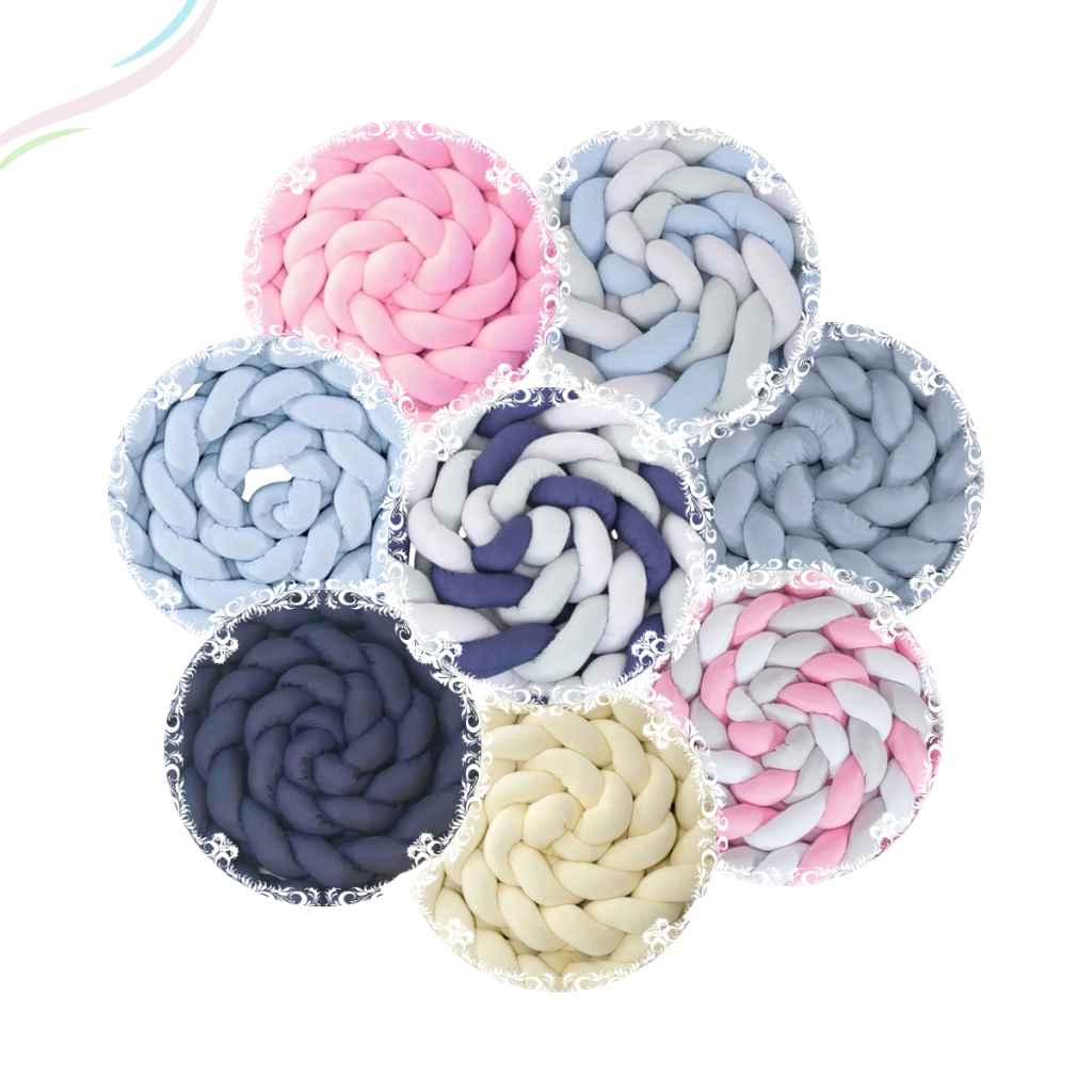 Trança Protetor De Berço e Cama Montessoriana 4 M Fibra De Silicone Segurança e Conforto Para Bebê em Oferta na Shopee