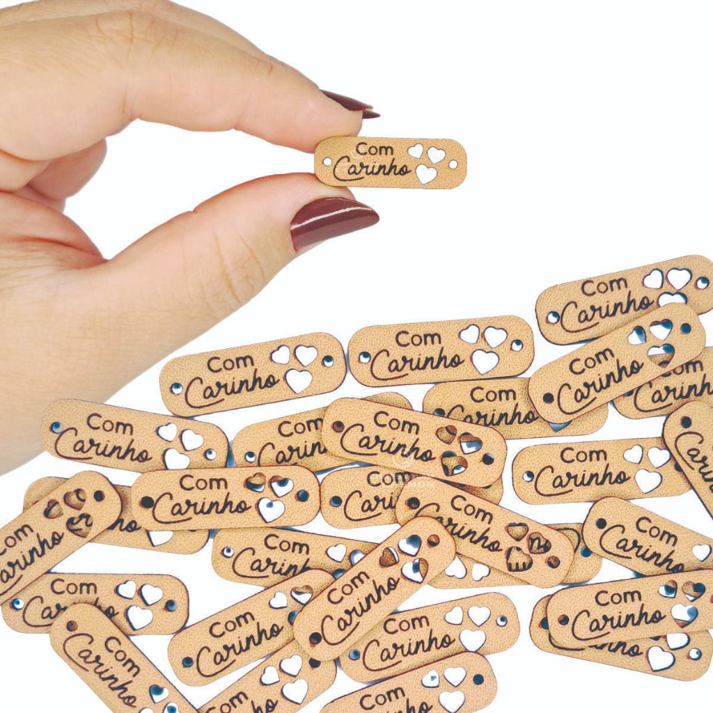 50 Etiquetas 3x1 Com Carinho Retangular Prontas em Oferta na Shopee
