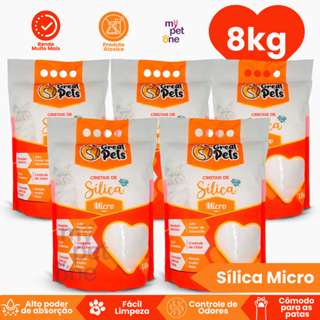 Kit 5 Areia Sílica Fina Great Pets para Gatos - 1,6 Kg em Oferta na Shopee