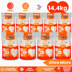 Kit 9 Areia Sílica Fina Great Pets para Gatos - 1,6 Kg