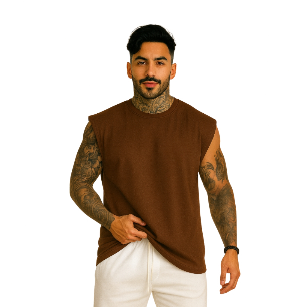 Camiseta Regata Lisa Oversized Camisa Streetwear Masculina