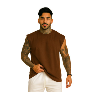 Camiseta Regata Lisa Oversized Camisa Streetwear Masculina