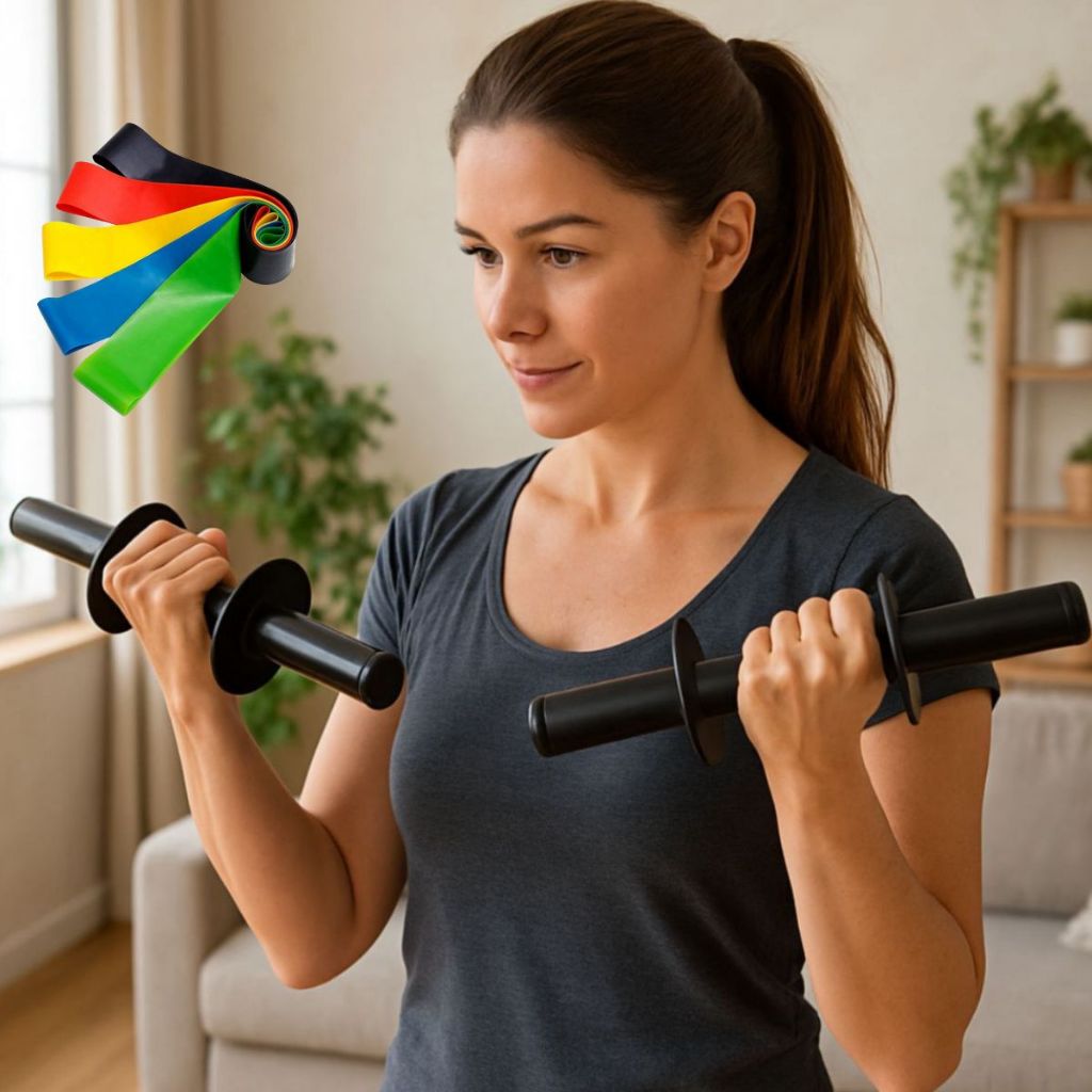 Par Barra Barras Ocas Halteres 40cm Kit 5 Faixas Mini Band Elásticas Para Exercícios Multifuncional Lançamento