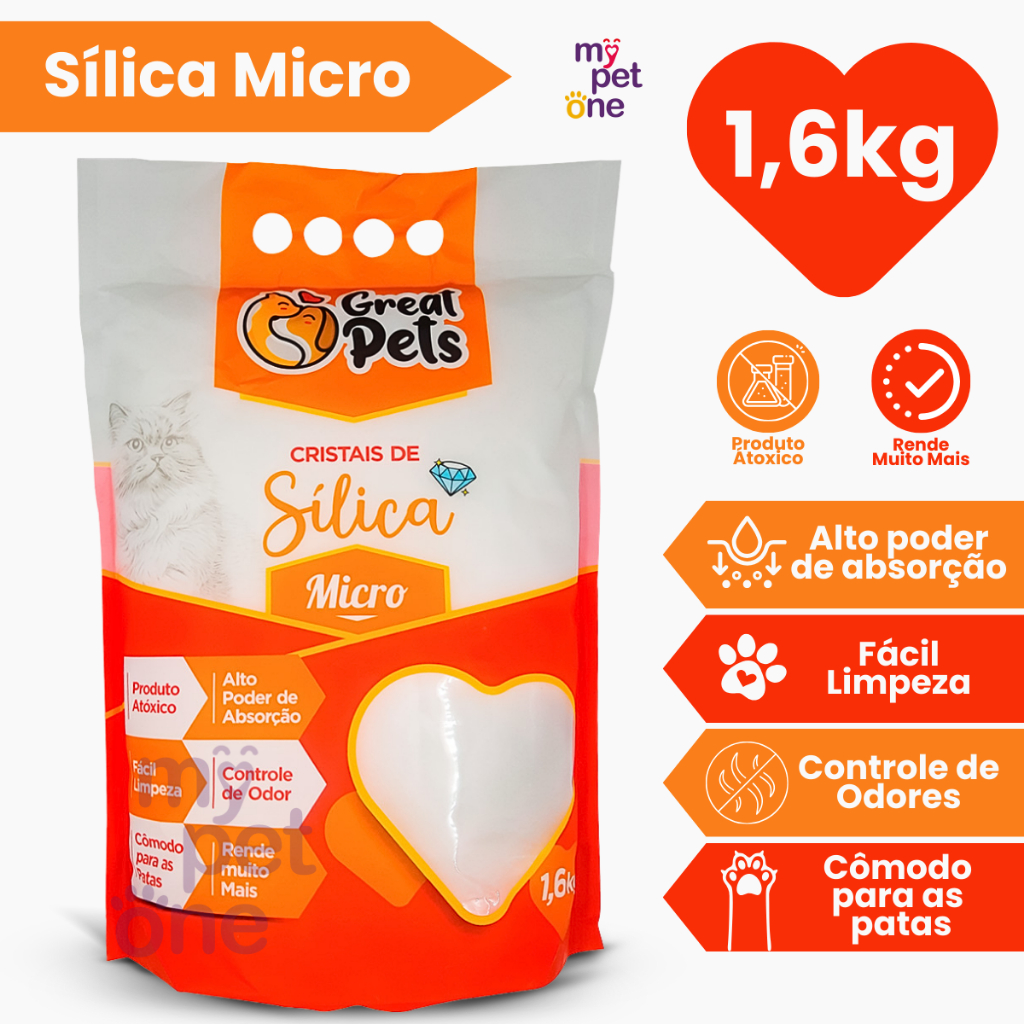 Areia Sílica Fina Great Pets para Gatos - 1,6 Kg em Oferta na Shopee