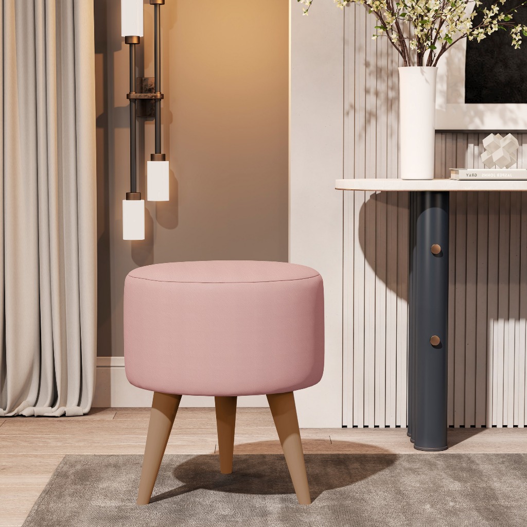 Puff Redondo Estofado 30x30 Banqueta Para Apoio Dos Pés Decorativa em Oferta na Shopee