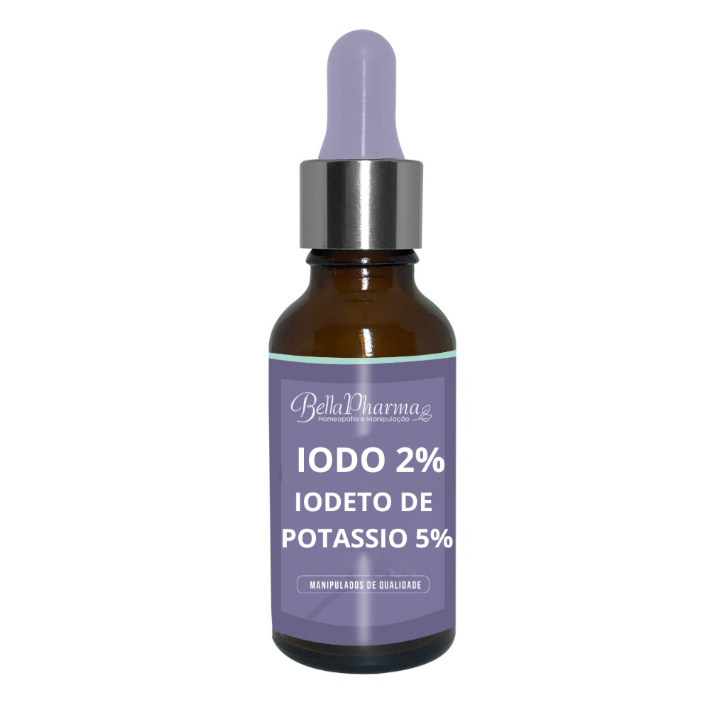 Solução de Iodo 2% + Iodeto de Potassio 5% -  30ml em Oferta na Shopee