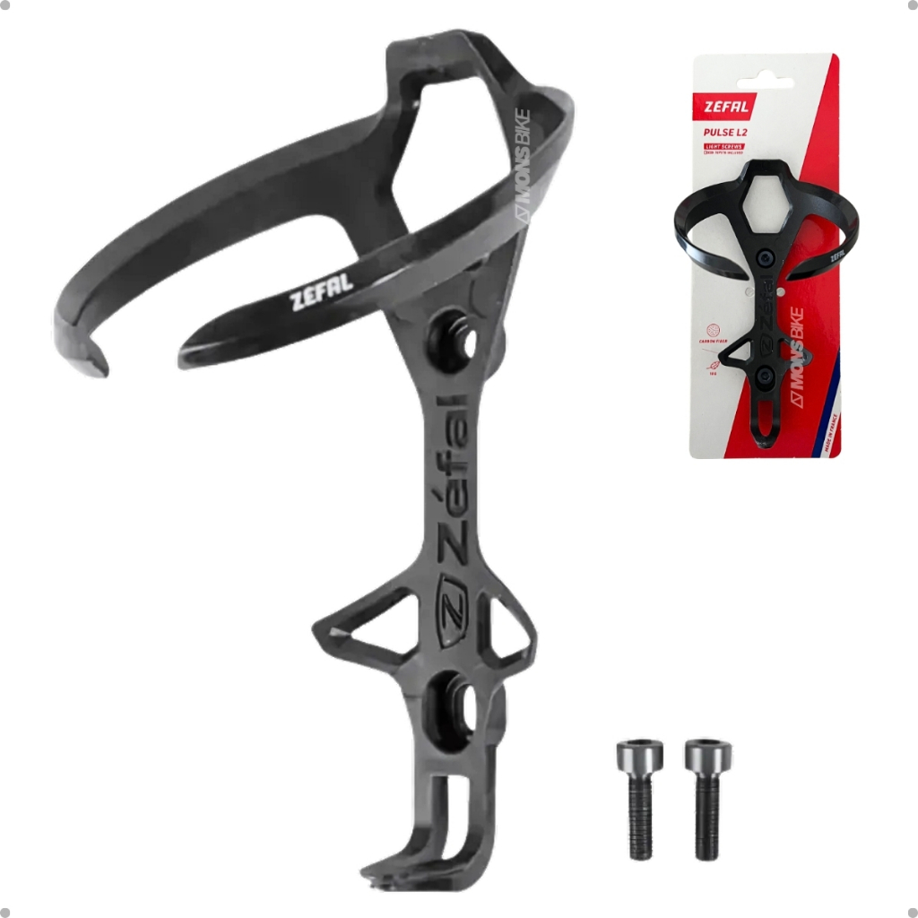 Suporte Caramanhola Garrafa Zéfal Pulse L2 Carbon Super Leve Pesa Apenas 18g Em Fibra De Carbono