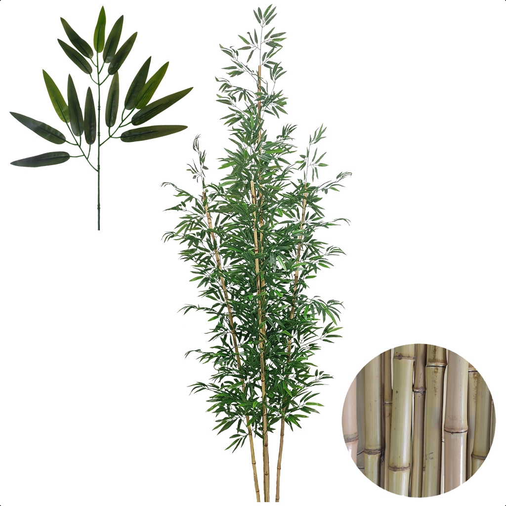 Bambu Artificial Da Sorte Alto Gigante 260cm Decorativo Sem Vaso