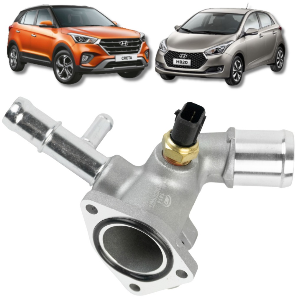 FLANGE VÁLVULA TERMOSTÁTICA HYUNDAI HB20 1.6 16V 2012/ CRETA KIA CERATO