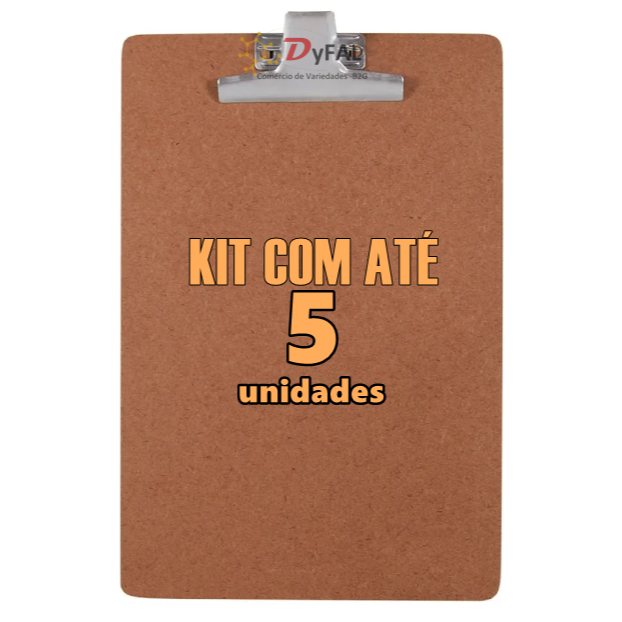Prancheta Ofício A4 Eucatex Madeira MDF Duratex Garra De Aço Eficiente Kit com até 5 Unidades em Oferta na Shopee