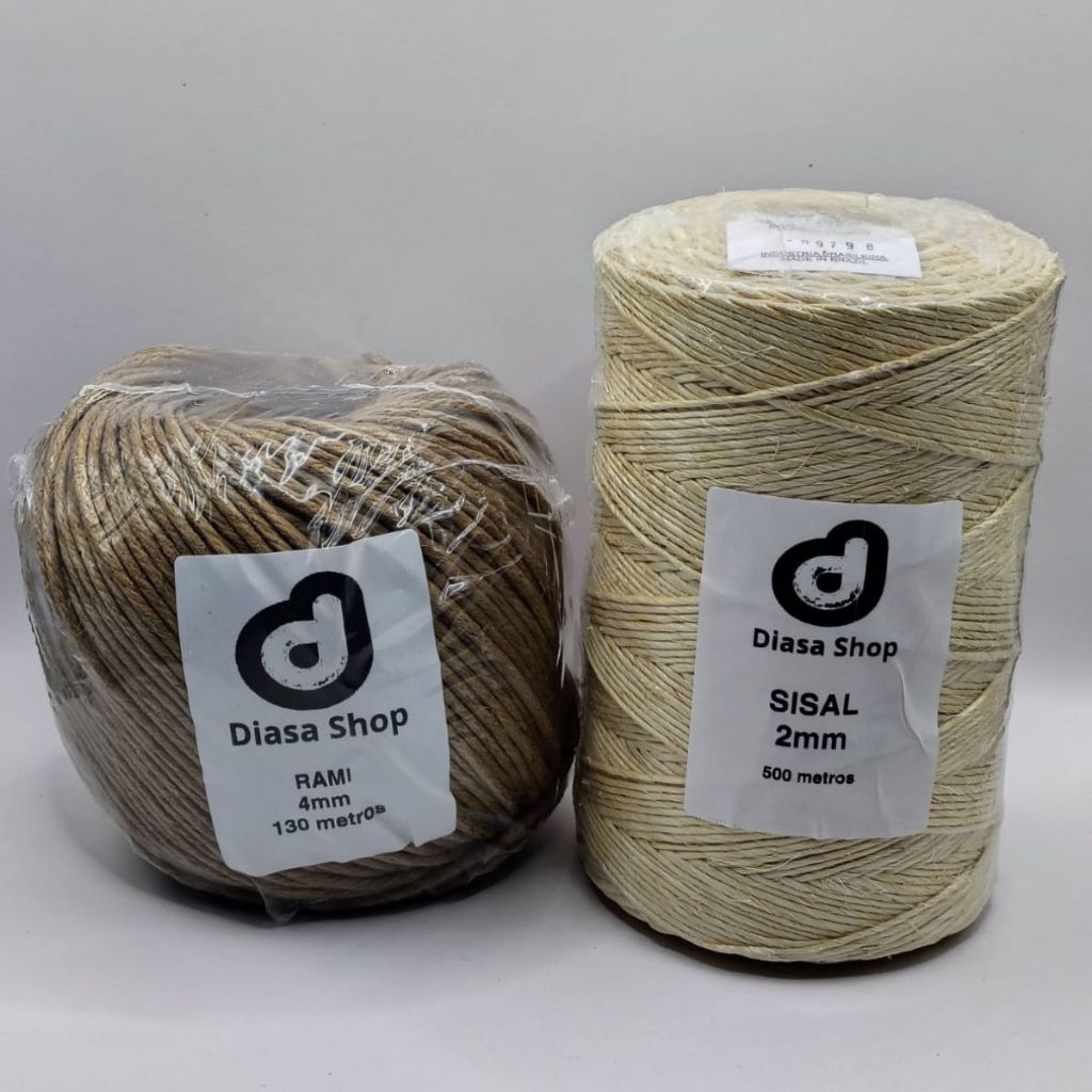 KIT Sisal 2mm 500 metros + Rami 4mm 130 metros