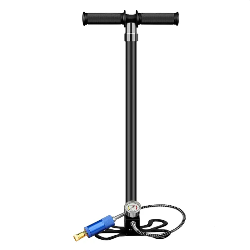 Bomba de Pressão Manual 4500PSI 4 Estágios com Filtro para Carro, Bike