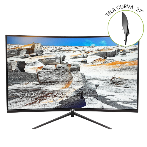 Monitor Tela Curva 27" Ultrafina Full HD 1920x1080 100Hz HDMI VGA Padrão VESA Experiência Imersiva em Oferta na Shopee