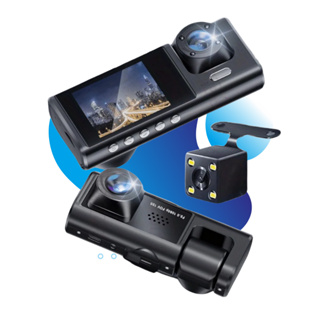 Câmera Veicular 3 Lentes Automotivo Gravador Uber/taxi Senso em Oferta na Shopee