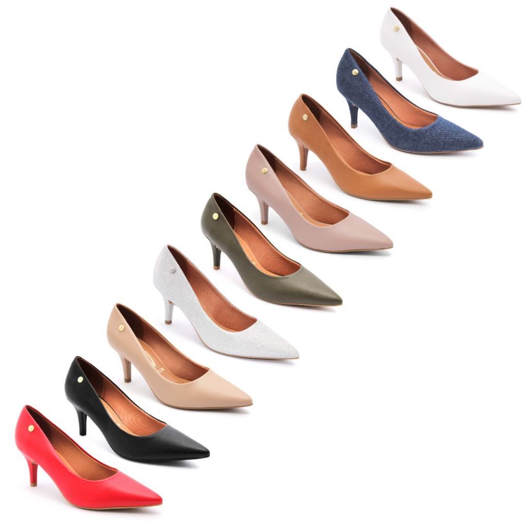 Sapato Scarpin Vizzano Feminino Salto Baixo Fino Original 1185