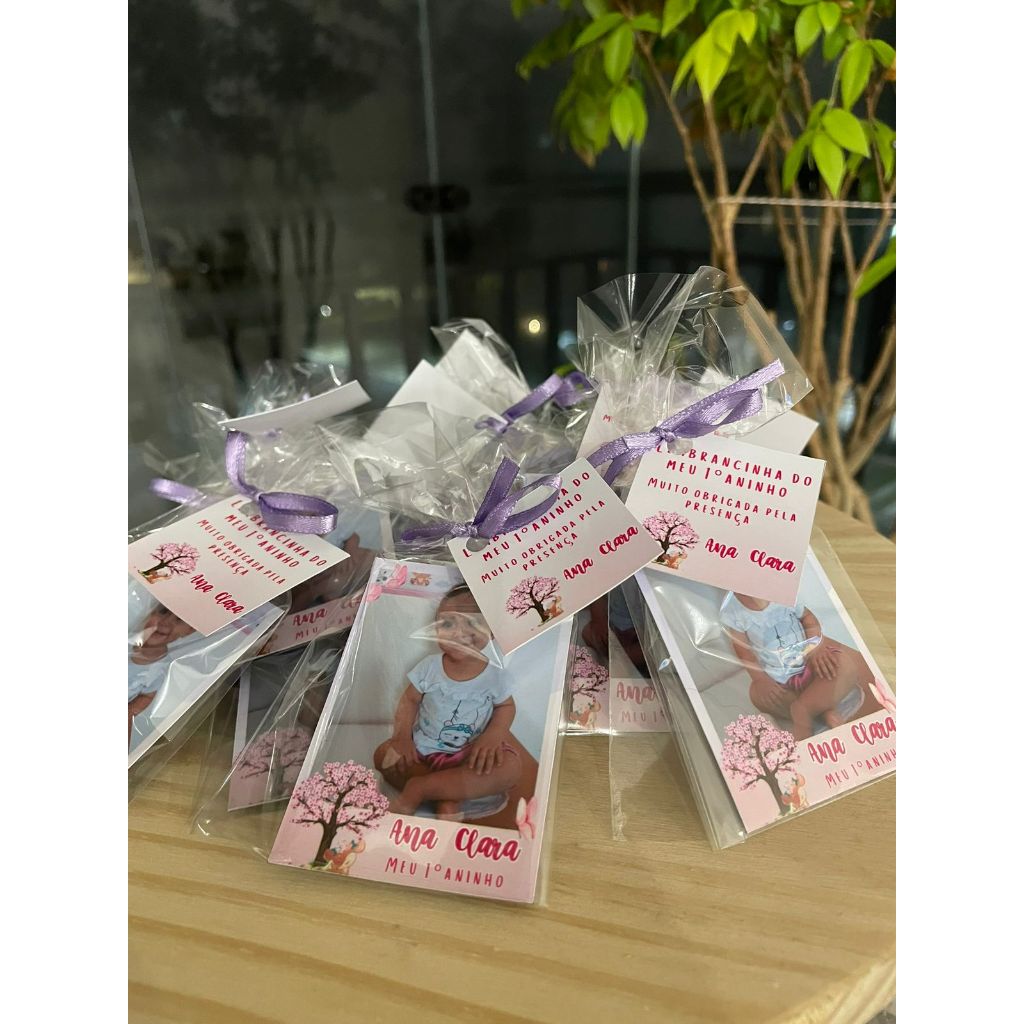 Foto com imã personalizado 5x7 + Tag | Lembrancinha aniversário com seu tema Infantil