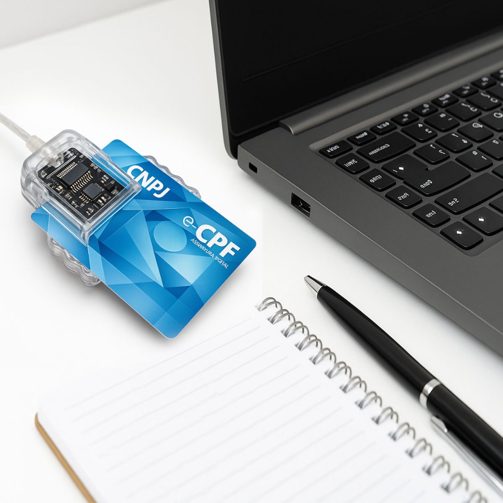 Leitor Smart Card Certificado Digital A3 – CPF, CNPJ, OAB, NF-e
