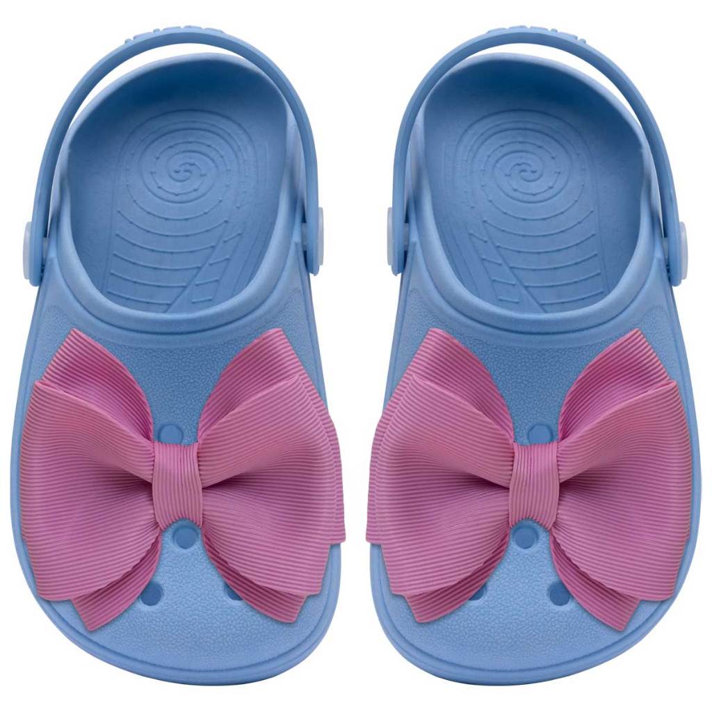 Babuche Infantil Calce Fácil Laço Nº 19 Ao 36 Sandália Moda Feminina Leve 12.102