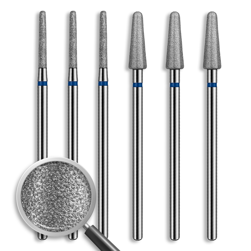 Kit 3X 718 + 3X 720 Broca Diamantada Precisão + Acabamento Profissional Manicure Esterilizável