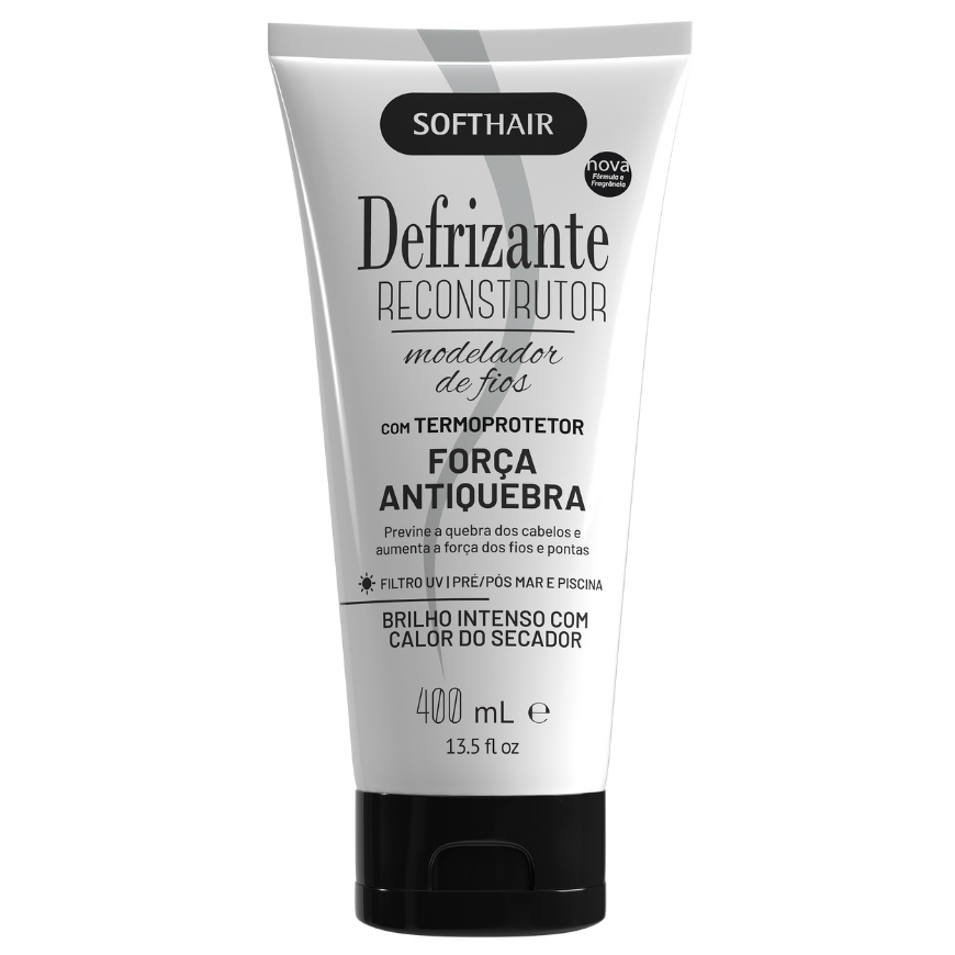 Defrizante Reconstrutor Lisa Creme 400ml Softhair em Oferta na Shopee