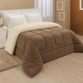 Coberdrom Casal Queen Dupla Face Sherpa Pele de Carneiro Peludo em Oferta na Shopee