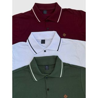 Kit 3 Camiseta Gola Polo Masculina 100% Algodão Cores Basicas Coloridas Camisa Para Homem em Oferta na Shopee